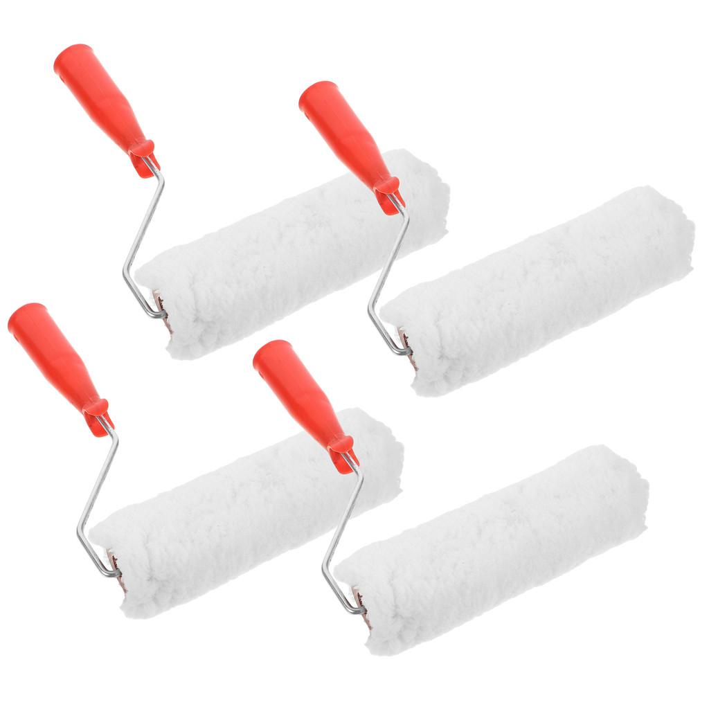 

4 Pcs High Density Roller Brush Corner Paint Cabinet Rollers Refill 8 Inch Painting Mini Ceiling
