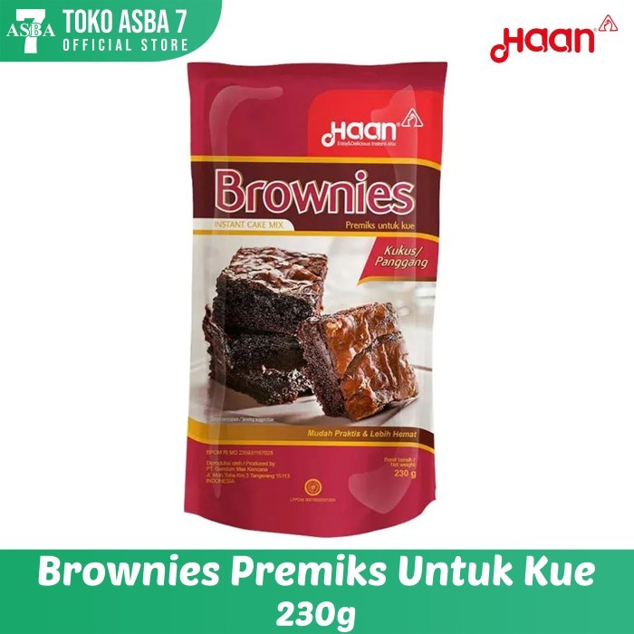 

Haan Brownies Instan cake mix Kukus/Panggang 230g