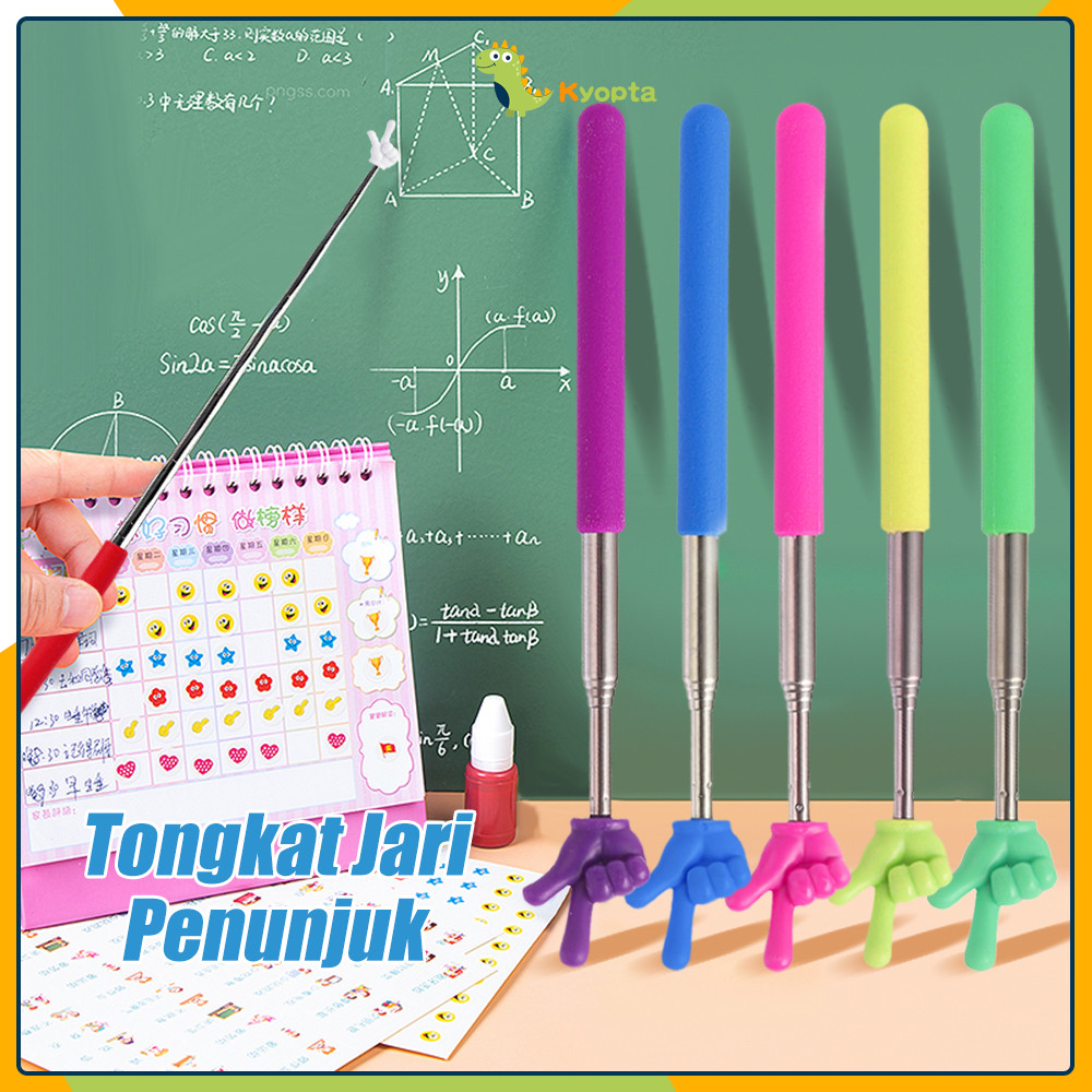 

Kyopta Tongkat Alat Pengajaran Yang Dapat Ditarik Untuk Sekolah Dasar Tongkat Penunjuk Papan Jari Teleskopik Baja