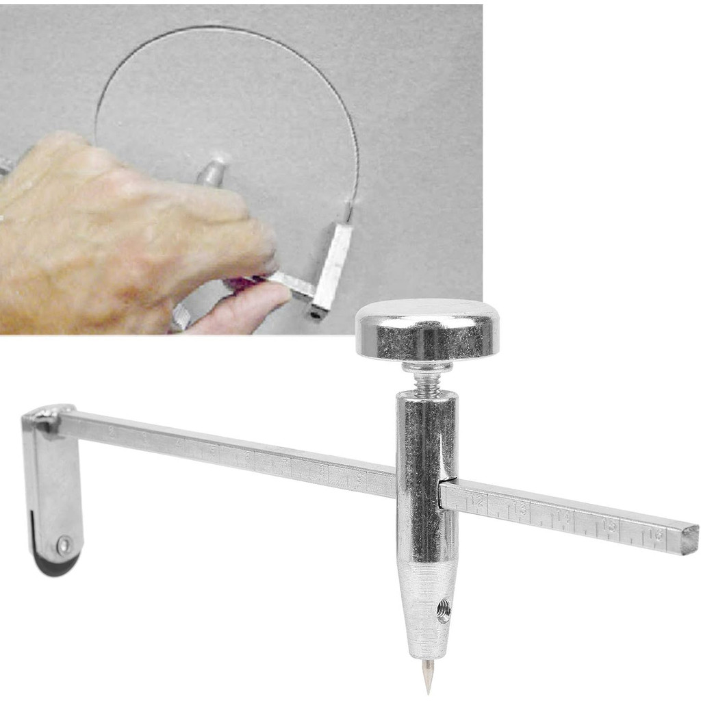 

DryWall Circle Hole Cutter Silver Adjustable Pivot Point Drywalls Tools to Cut Round Holes in Drywalls Material