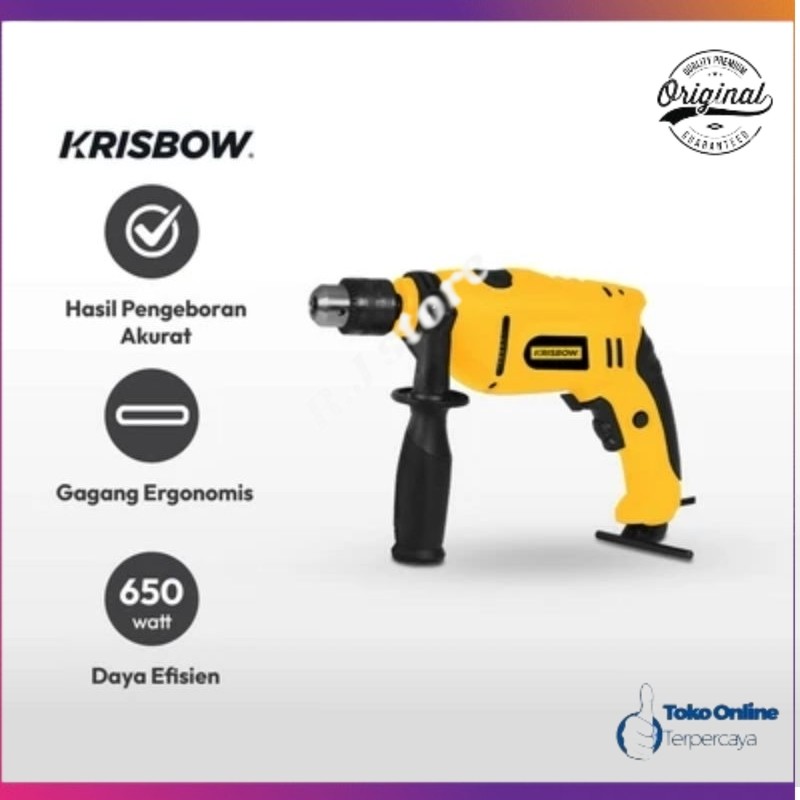Krisbow Bor Listrik 650 Watt 13 Mm/bor listrik/mesin bor