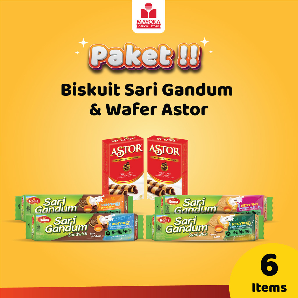 

Paket Biskuit Sari Gandum dan Wafer Astor