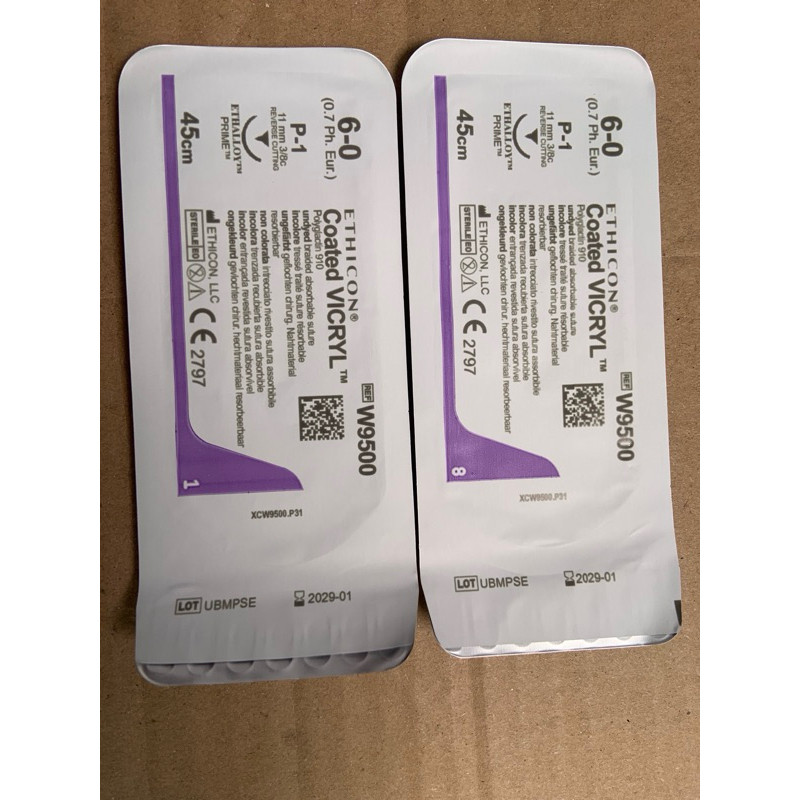vicryl 6.0 reverse cutting W9500 ,per pcs