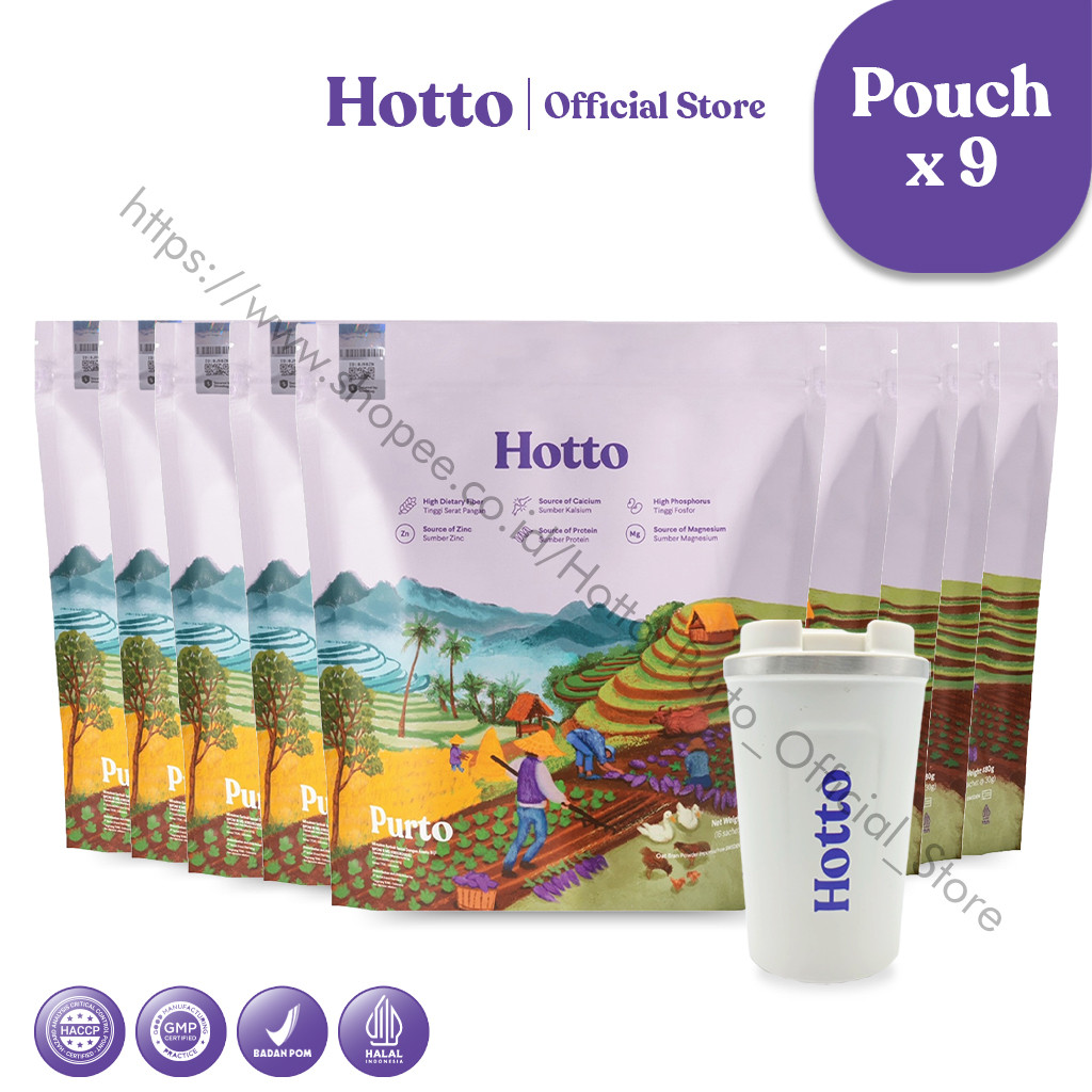 

Hotto Purto Multigrain with Purple Potato 9 Pouch Free Tumbler - Hotto Purto Official Store