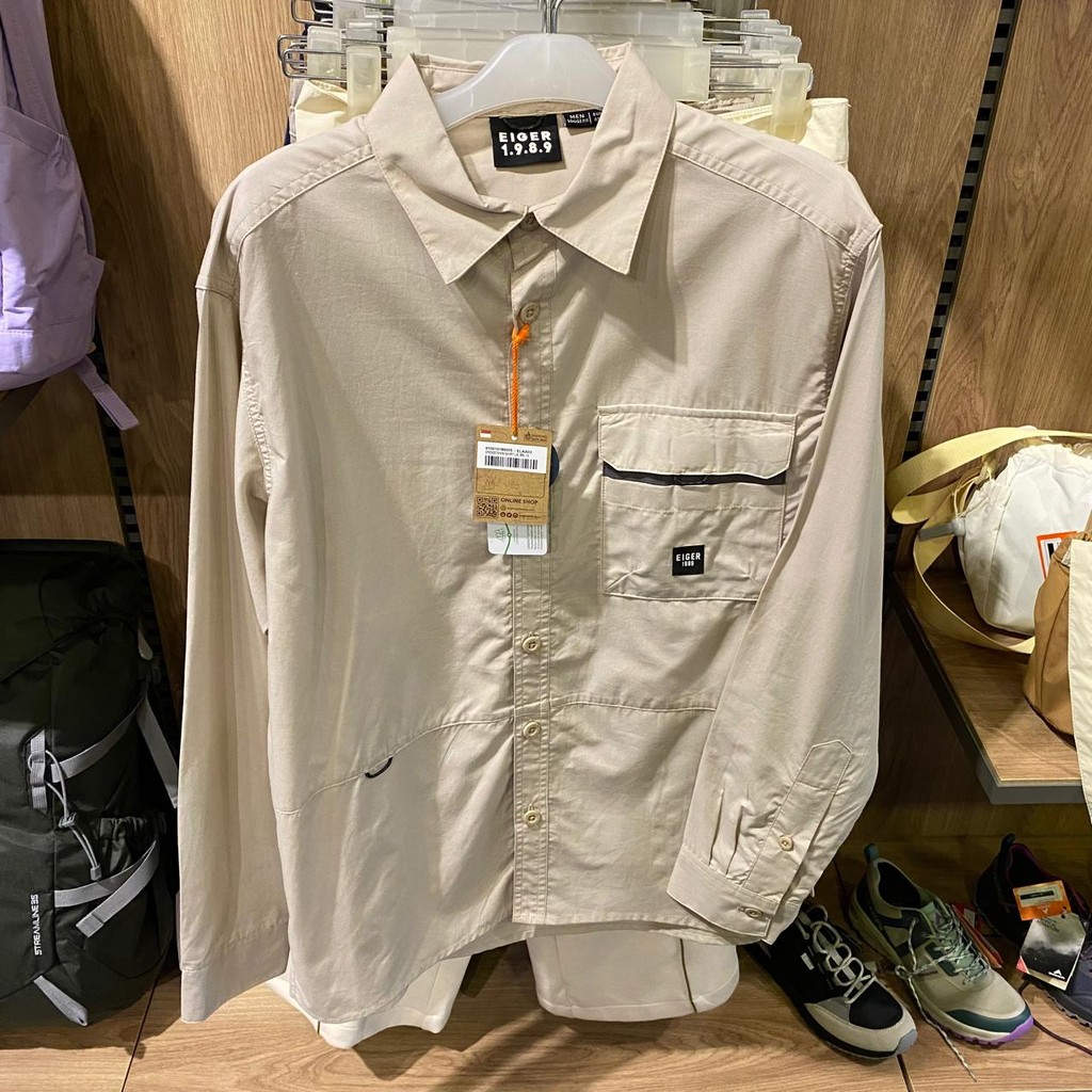 EIGER 1989 KEMEJA LENGAN PANJANG CROSSTOWN SHIRT LS - BEIGE