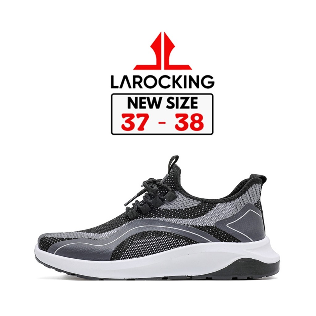 Larocking - Strike Hitam | Sepatu Sneakers Running Gym Shoes