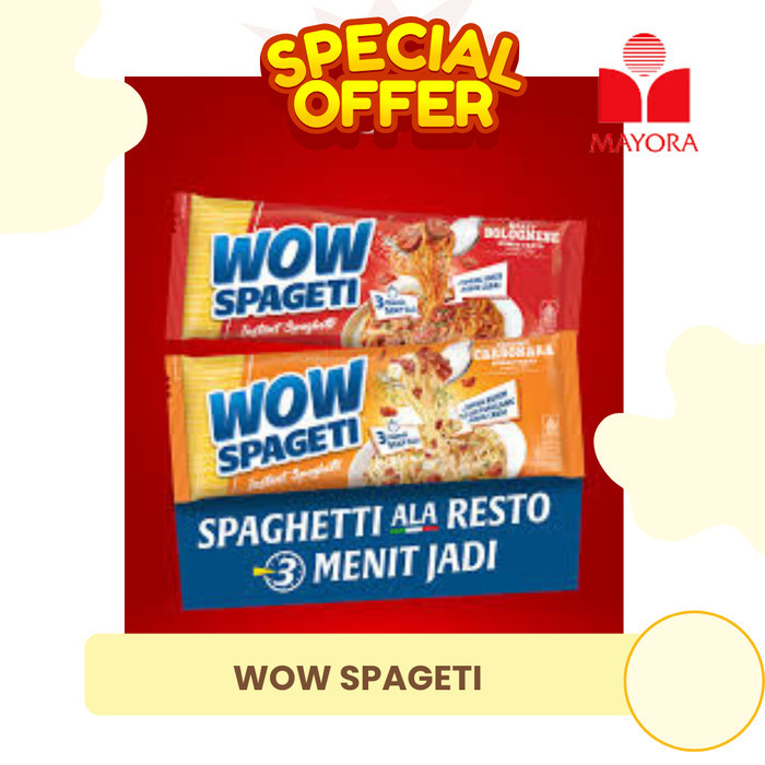 

BARU! WOW Spageti Mayora Bolognese / Carbonara 84 GR PER PACK ENAK - Bolognese