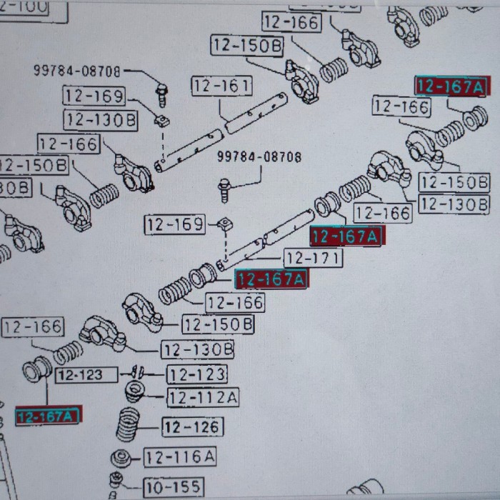 Mazda Genuine Parts Spacer pelatuk Klep Mazda 626 Capella Part Baru