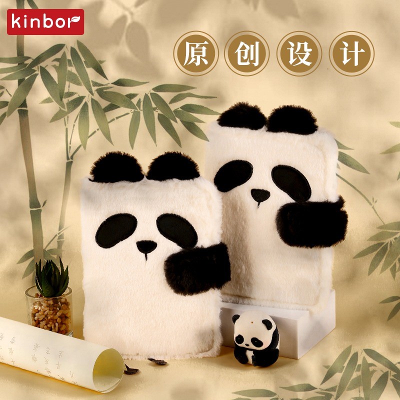 

Kinbor Panda A6 Hand Book Notepad Girl Kawaii Plush Hand Ledger Book Agenda Planner Book Mini Girl Heartbook Creative Gift 공책