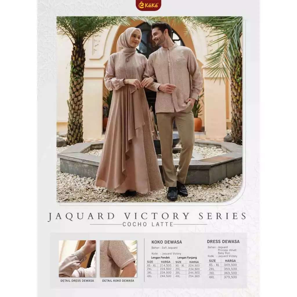 KEKE GAMIS DEWASA GDK SR JQ VICTORY SERIES C.LATTE