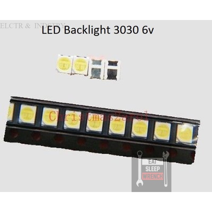 Sparepart Elektronika LED Backlight Samsung Toshiba Polytron LG TV 3030 6V 1.8W