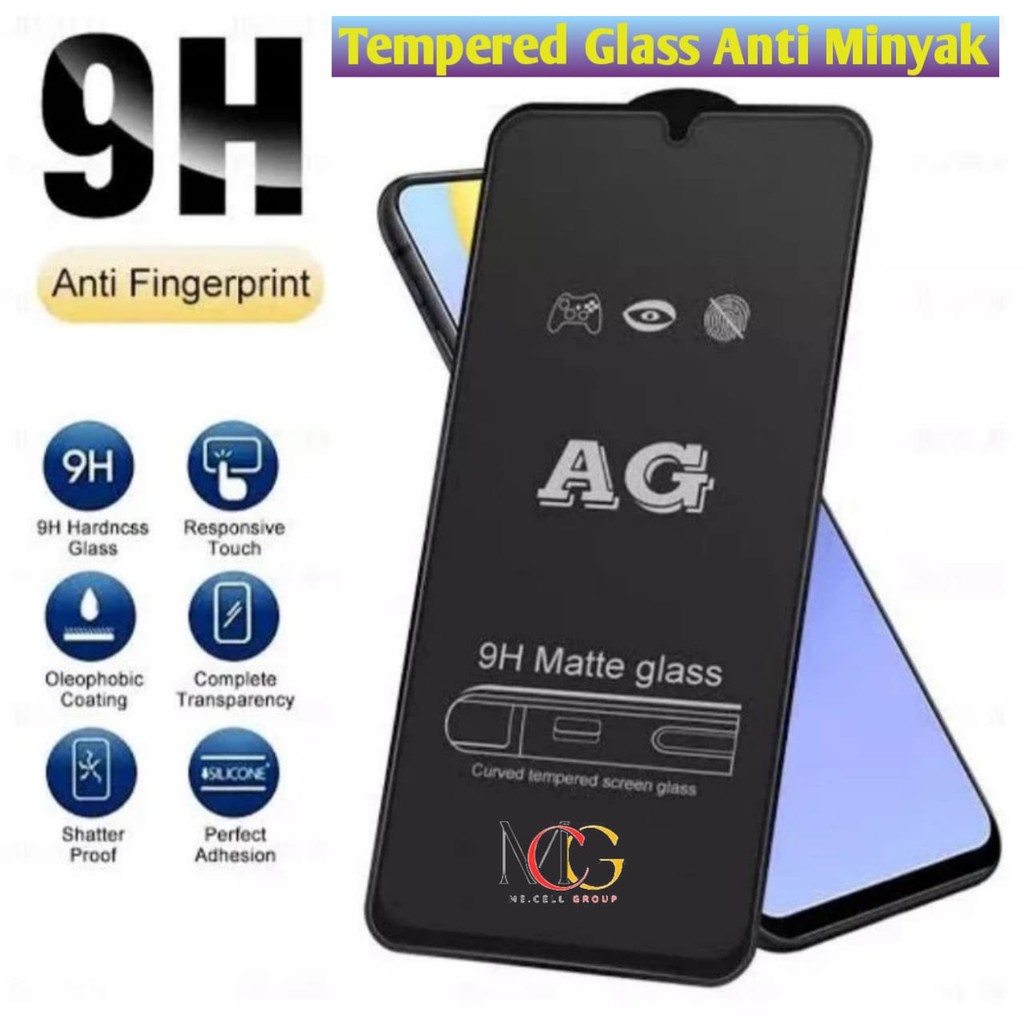 Matte Glass Full Samsung M22 M32 M32 5G M42 M52 M62 M23 M33 M53 M34 M54 M35 M55 M55s Tg Anti Minyak