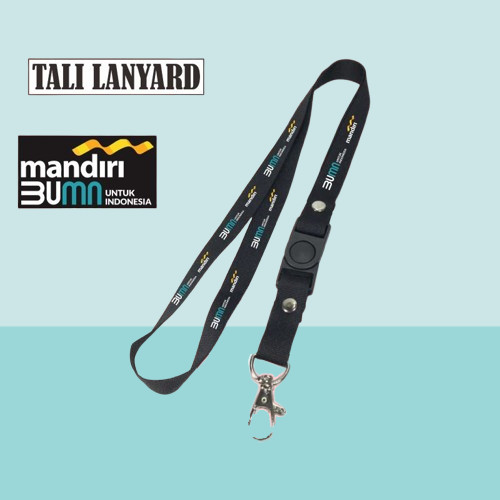 TALI LANYARD MANDIRI BUMN - TALI ID CARD LOGO MANDIRI GANTUNGAN HP GANTUNGAN KUNCI GANTUNGAN FLASHDI