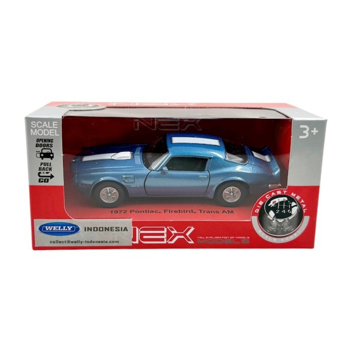 Welly NEX 1972 Pontiac Firebird Trans-AM - Biru