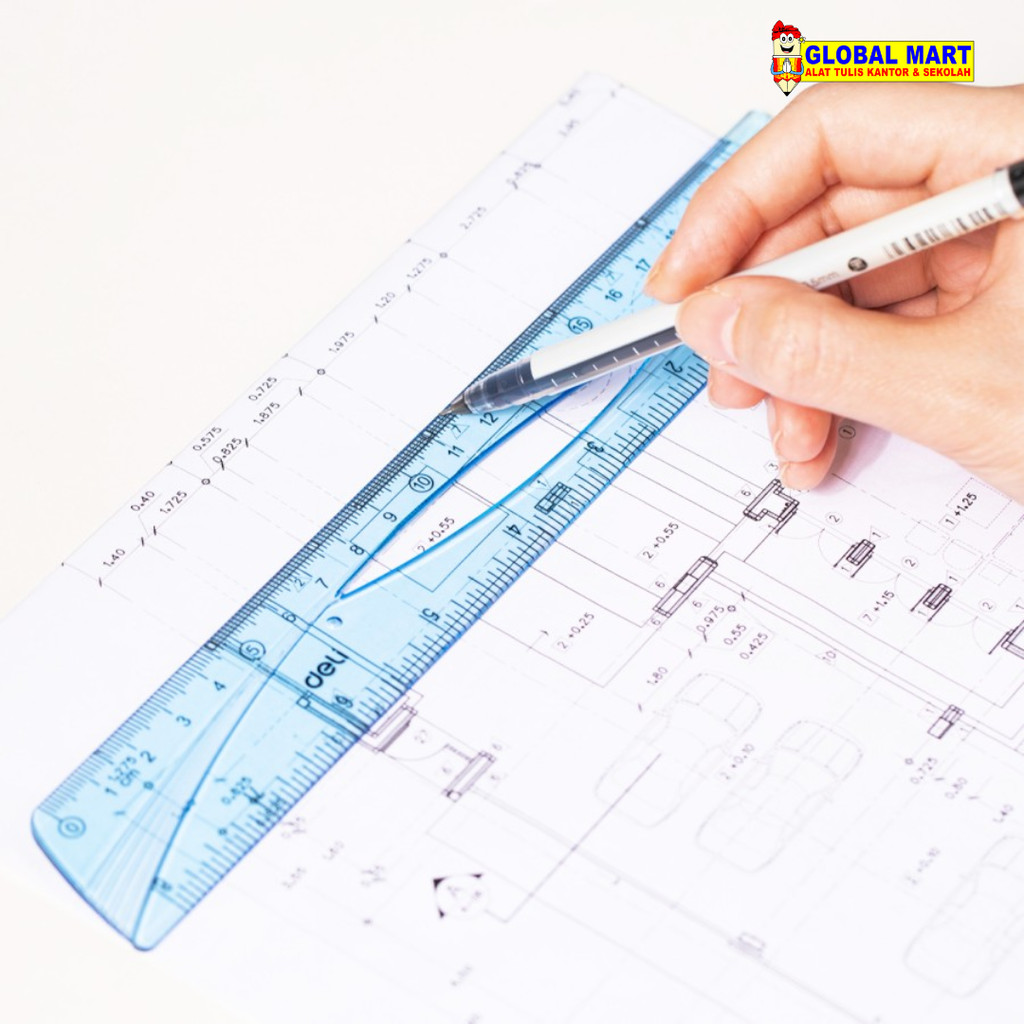 

Penggaris / rulers Deli EH11 30 cm transparan - Alat Ukur Akurat untuk Kantor & Sekolah