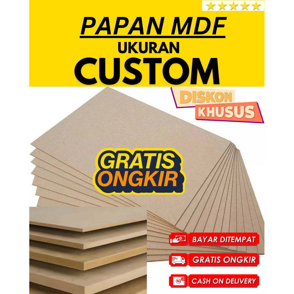 CUSTOM POTONG MDF BOARD 3MM 3 MM / PAPAN MDF / B K