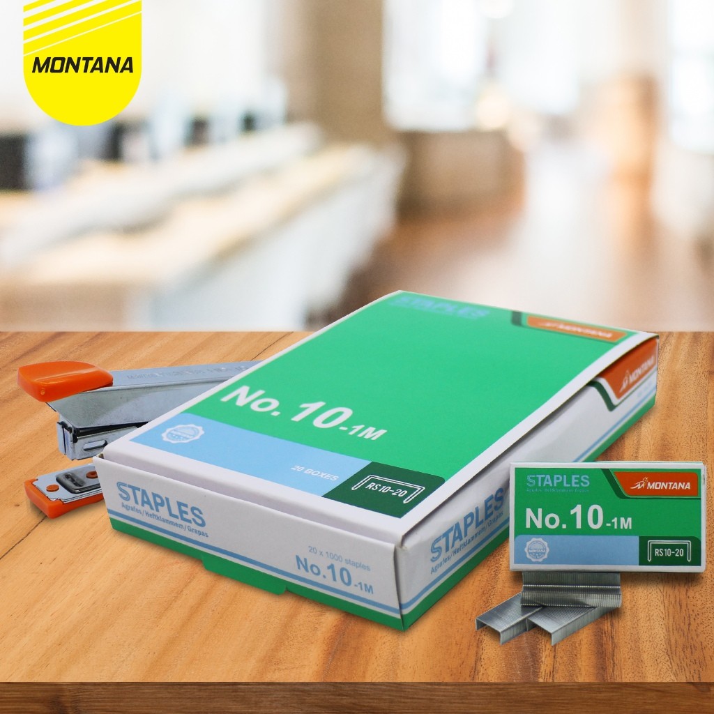 

MONTANA Staples Isi Stapler No. 10 Refill Jegrekan Hekter RS10-20New/Bigbox