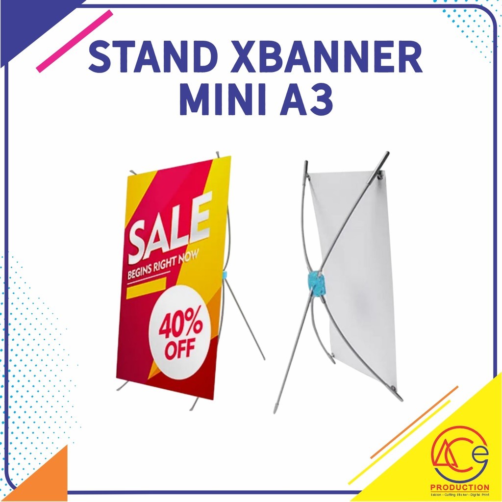 MINI X BANNER A3 - MINI STAND BANNER BERKUALITAS UNTUK EVENT & PROMOSI