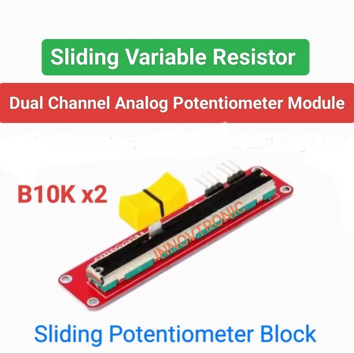 B10K x2 103 Stereo Slide Potentio 75mm Module Potensio Geser 75 mm Stereo For Audio Mixer Amplifier 