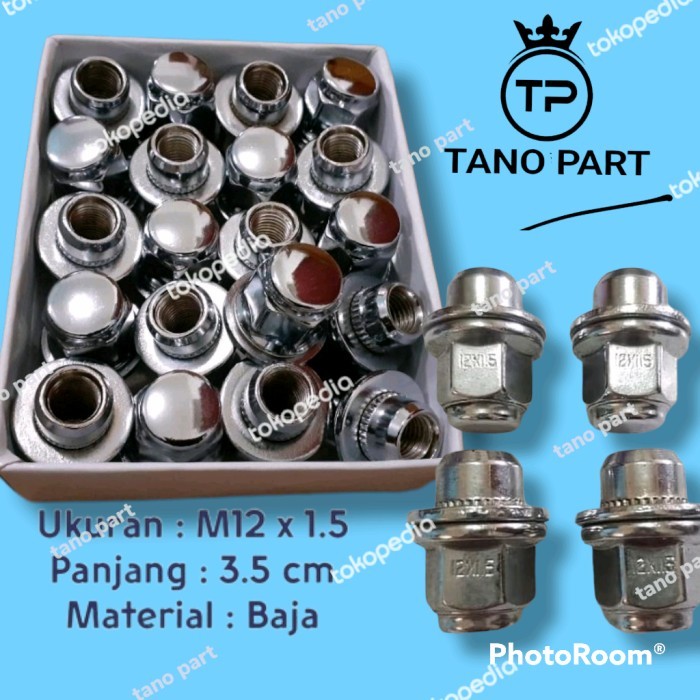 Terlaris -Mur Roda Racing Lug Nut Mobil Toyota Camry Altis Isi 20 Pcs Bahan Baja