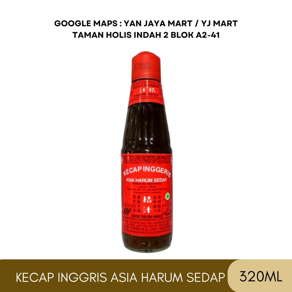 

Kecap Inggeris / Inggris / Asia Harum Sedap Kemasan Botol Plastik 320ml