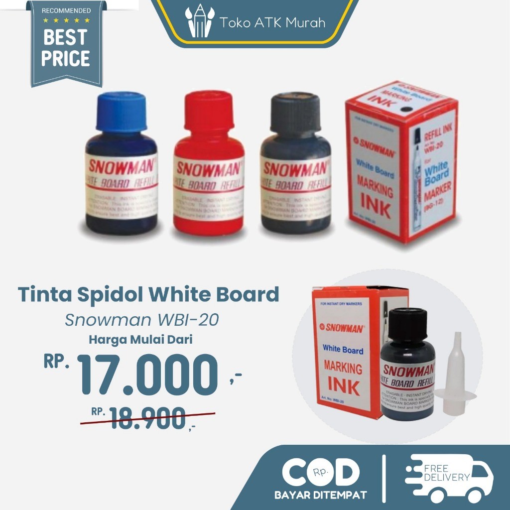 

Refill Tinta Spidol White Board Snowman WBI-20