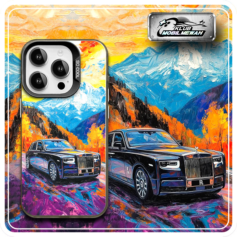 Van Gogh Art Rolls-Royce Sports Car IMD Case Untuk iPhone 7 8 11 12 13 14 15 PROMAX X XS XR XSMAX Pl