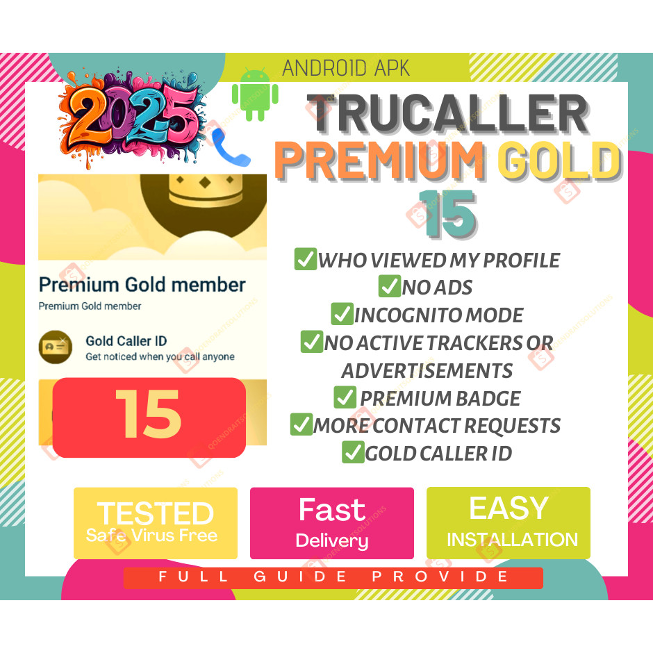Truecaller Premium Emas| Identifikasi ID Panggilan & Blokir Spam