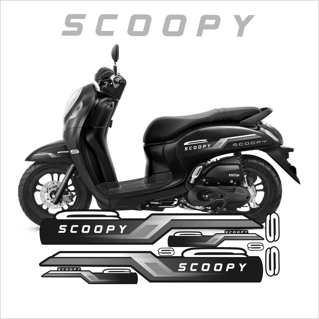 STRIPING VARIASI SCOOPY 2021 LIS MINIMALIS STICKER STIKER LIS  SCOOPY 2021 ABU
