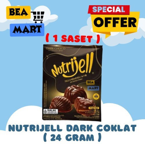 

Nutrijell Dark Chocolate 24 gr | Agar Agar Jelly Coklat Dark Powder Serbuk Instant 24gr