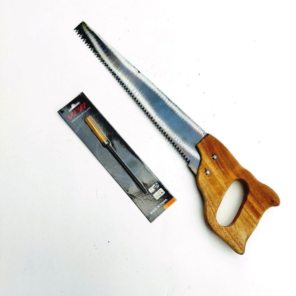 PAKET 2 PCS GERGAJI KAYU DAN KIKIR - GERGAJI KAYU BAMBU SIAP PAKAI Kualitas Bagus