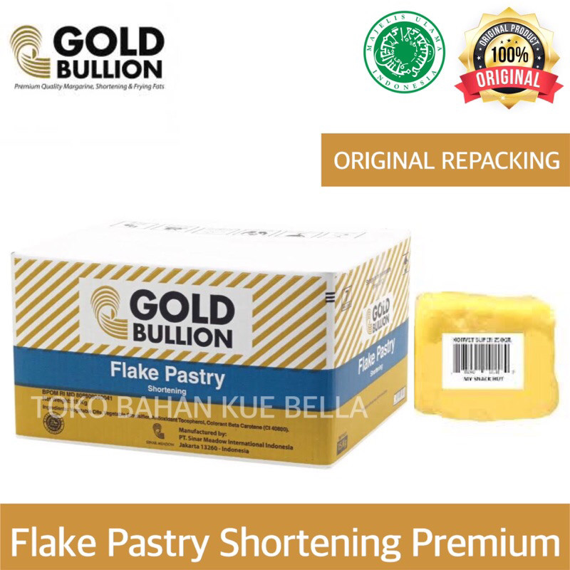 

Gold Bullion FLAKE PASTRY 250gr / 500gr (REPACK) Korsvet Danish Pastry