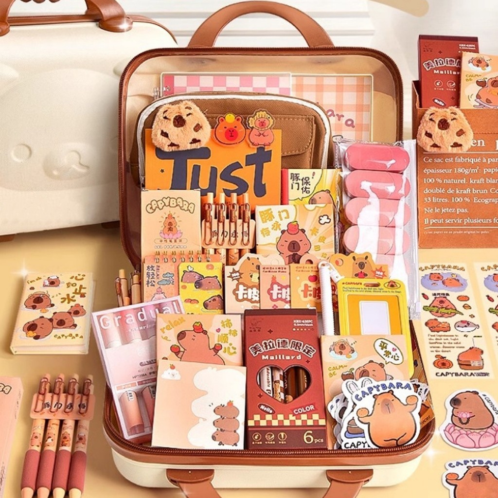 

【Dotding】Set Alat Tulis Capibara, Perlengkapan Sekolah, Paket Hadiah Perlengkapan Belajar Siswa H607