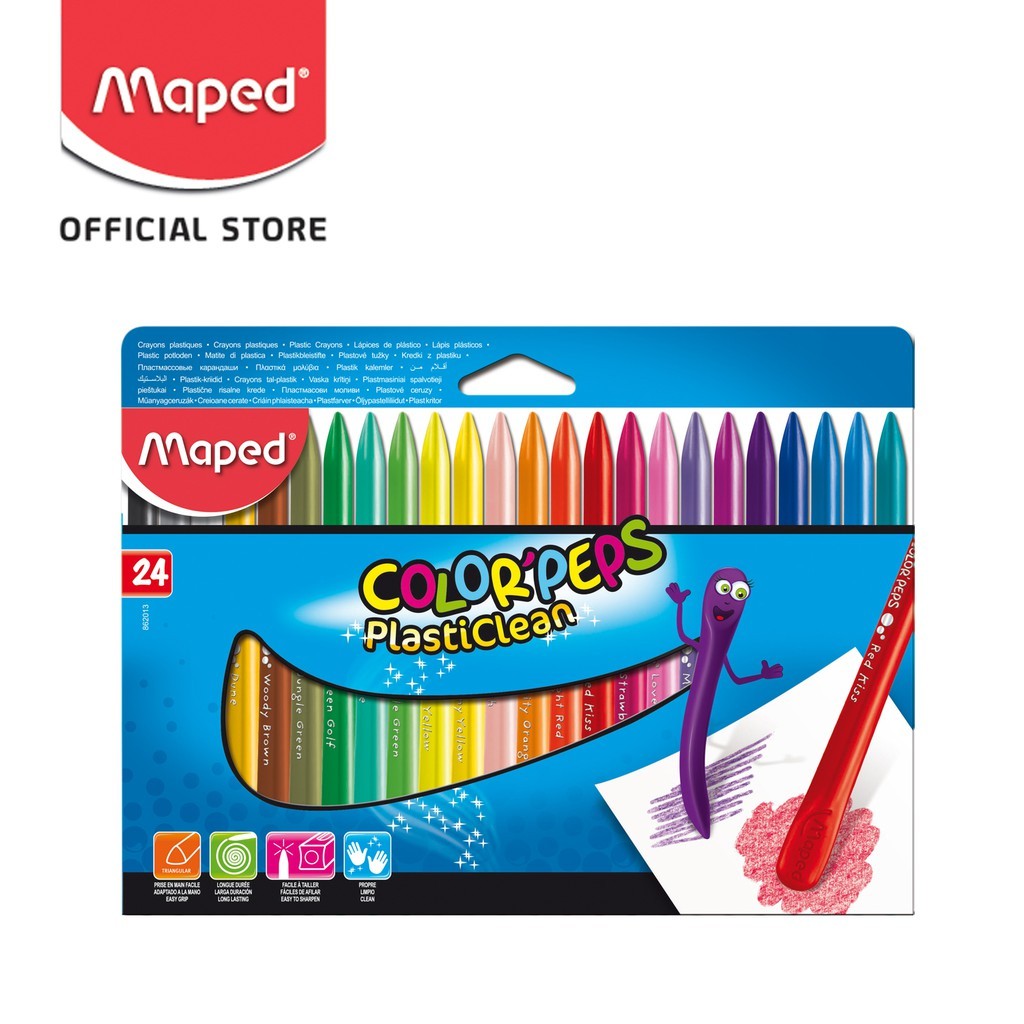 

Gramedia Surabaya - Maped PlastiClean Crayon 24' - Cardboard