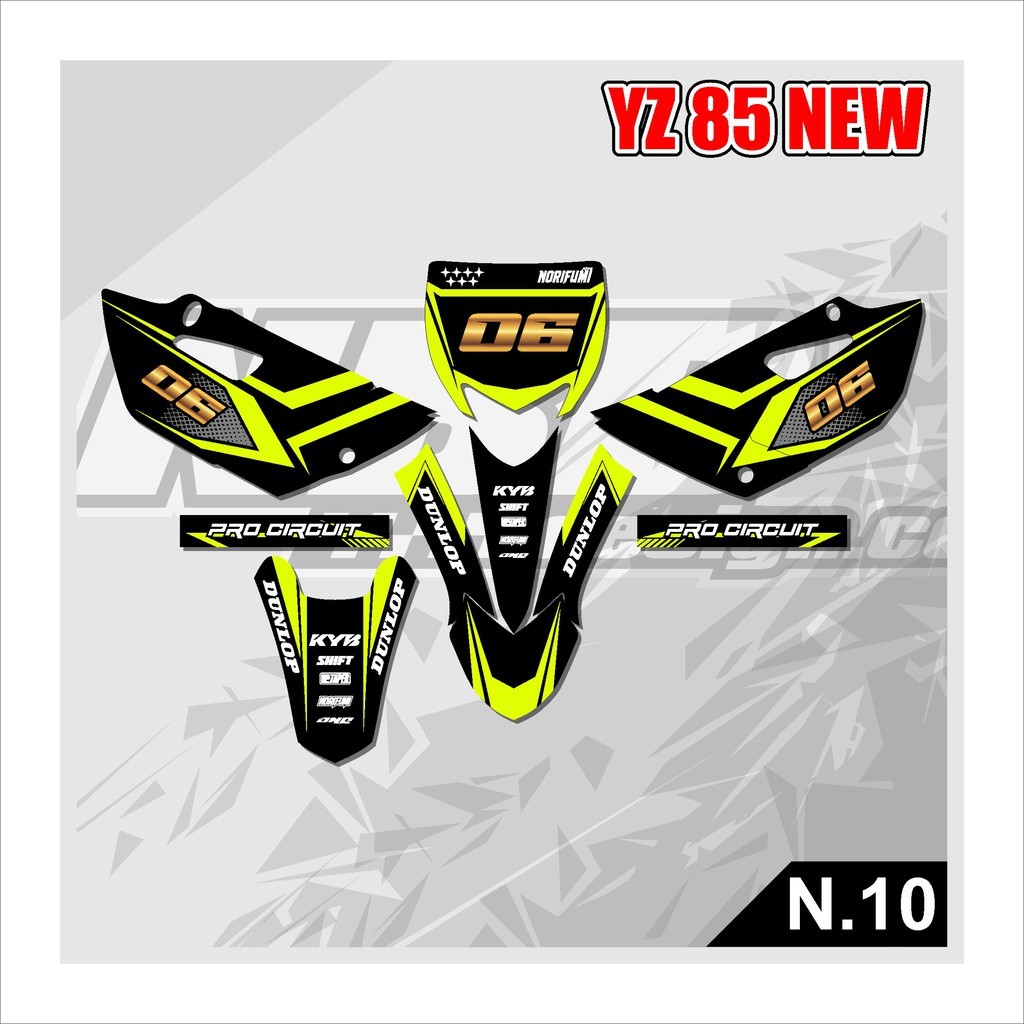 Sticker Striping - Stiker Variasi Decal YZ 85 Motif Racing Terbaru