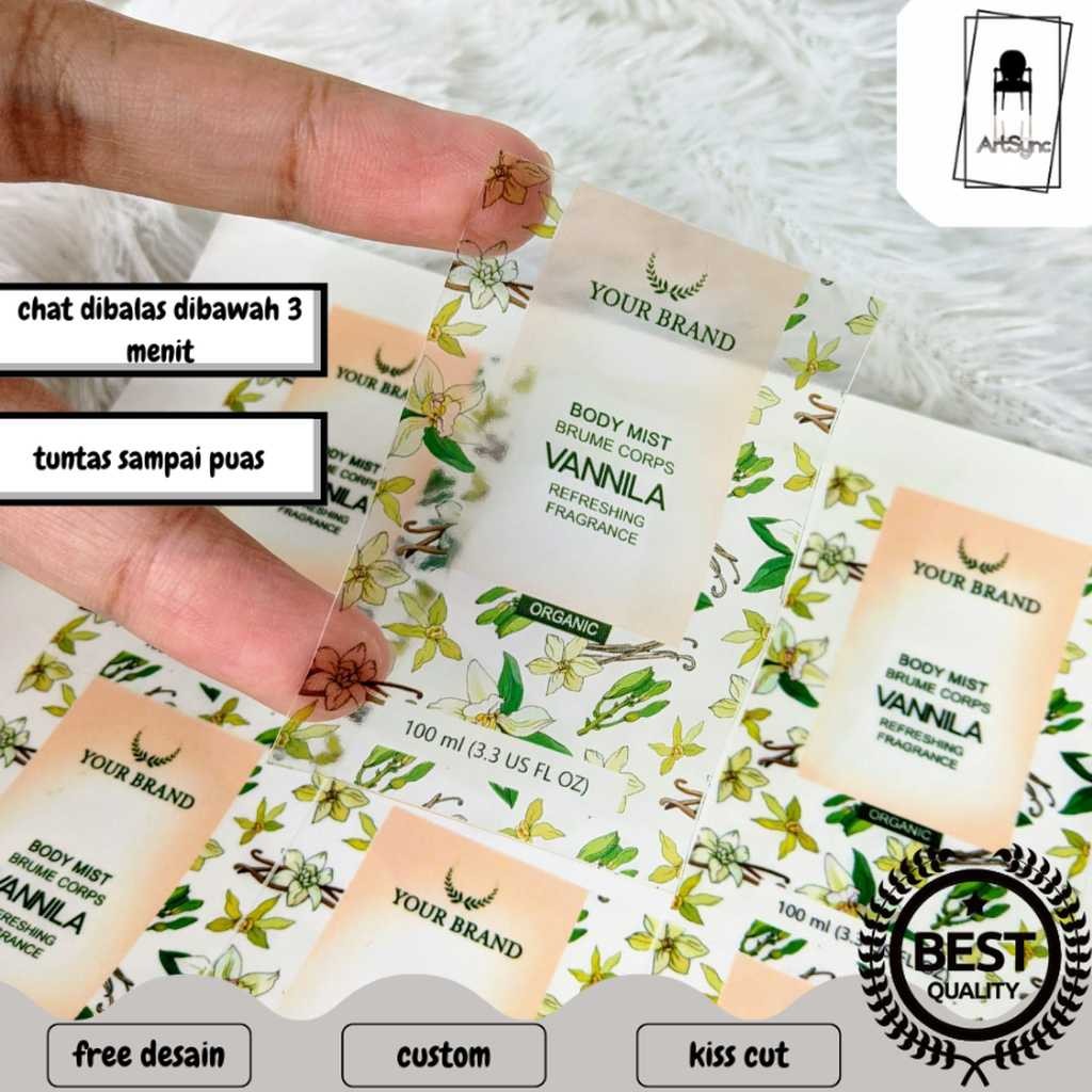 

Syncart Print Cetak Stiker Label Parfum Sticker Parfume Custom Label Wewangian Free Desain
