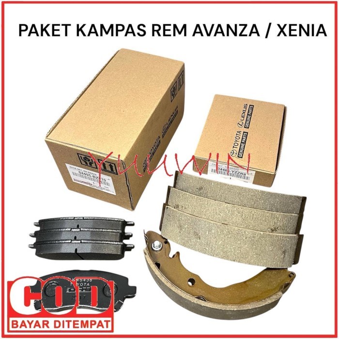 PAKET KAMPAS REM AVANZA - KAMPAS REM DEPAN BELAKANG AVANZA - PAKET KAMPAS REM TROMOL AVANZA - PAKET