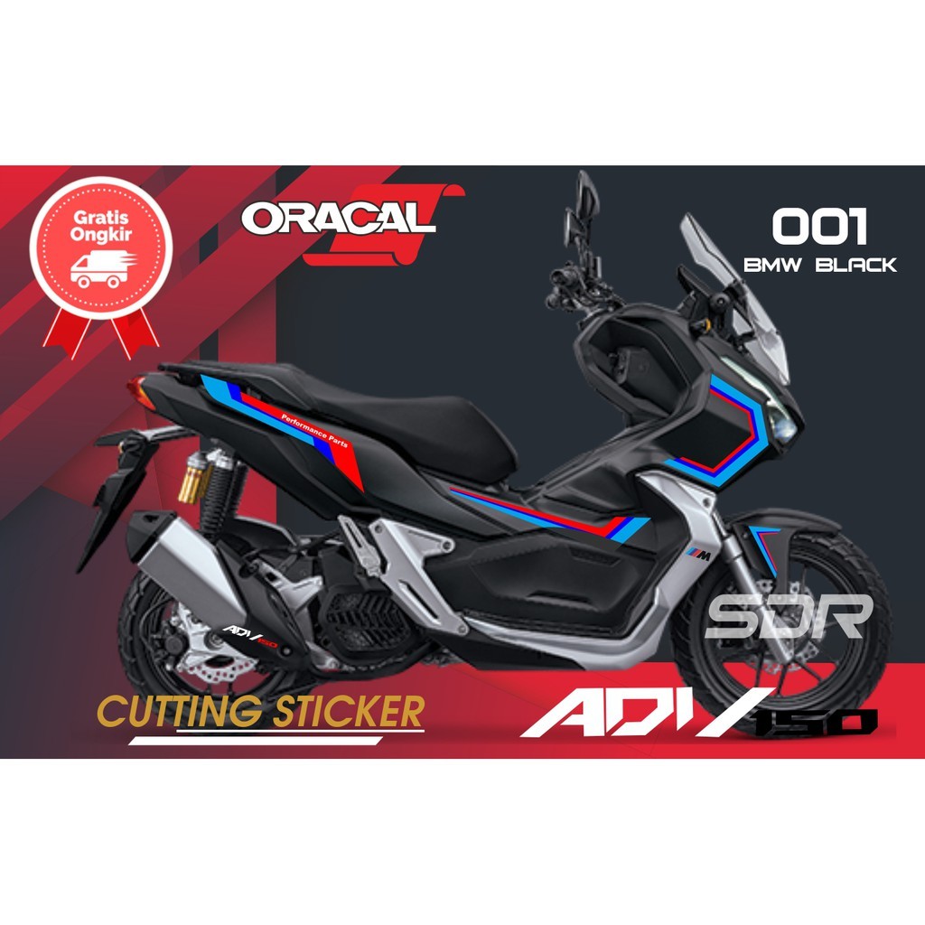 cutting stiker honda adv 150 stiker motor honda adv 150 stiker striping varian warna promo