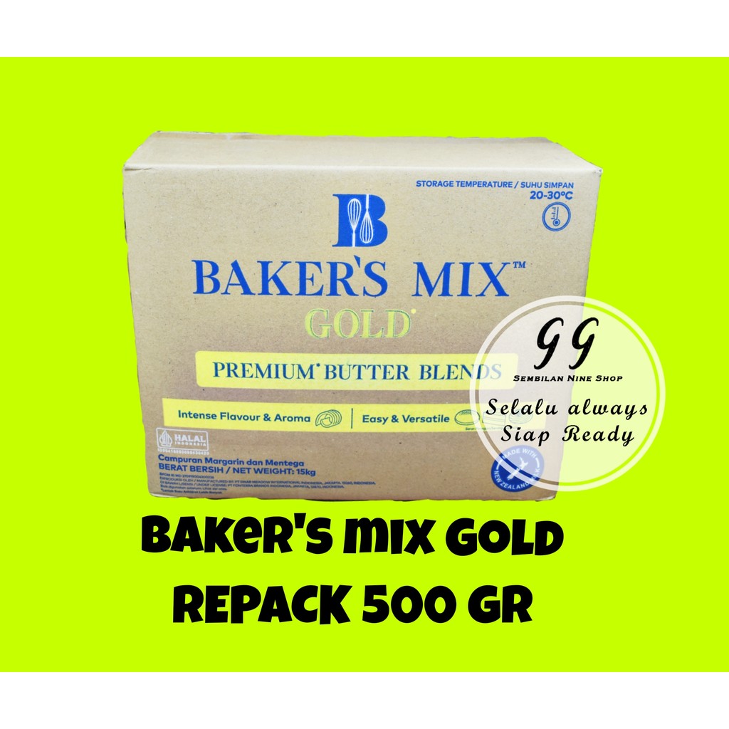 

Bakers Mix GOLD 500 Gram PREMIUM Butter Blend Mentega Baker's Mix