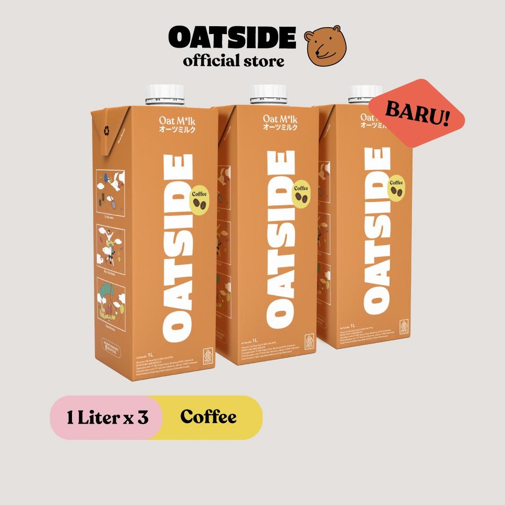 

OATSIDE Oat Milk Coffee 1L (3pcs)| Susu Oat Rasa Kopi