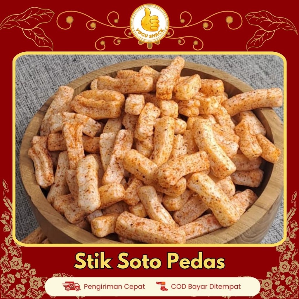 

Kerupuk Stick Soto Pedas 500gr - Cemilan Lezat dan Murah | Rp 10K Saja! | Gratis Dus & Bubble Wrap