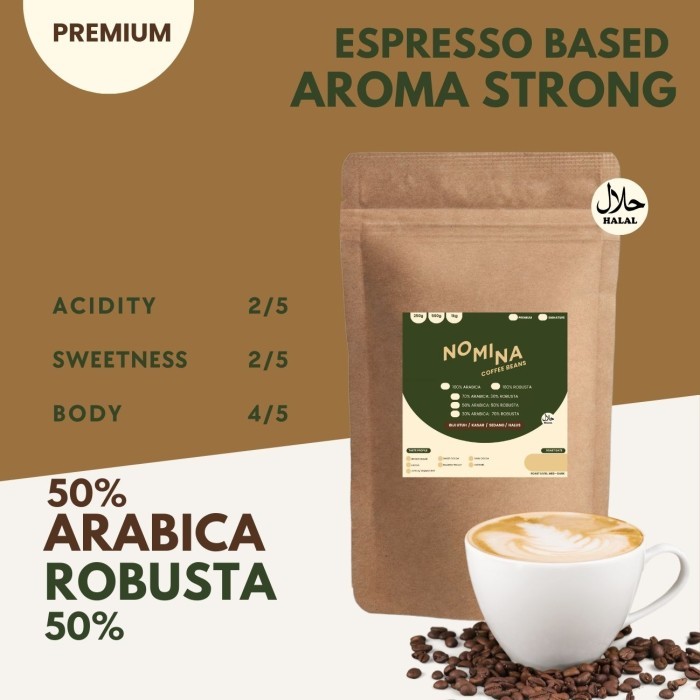 

HOUSE BLEND KOPI SUSU PREMIUM 50% ARABICA 50% ROBUSTA - 500 GR, Biji Utuh