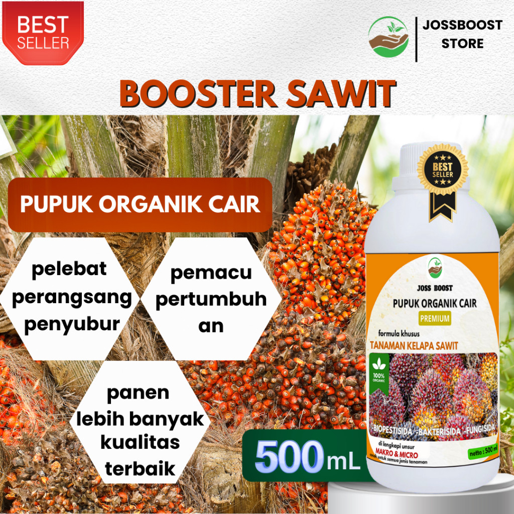 Cod pupuk Booster Tanaman Sawit 500ML / Pupuk Pelebat Tanaman Sawit / Pupuk Sawit cepat Berbuah Orga