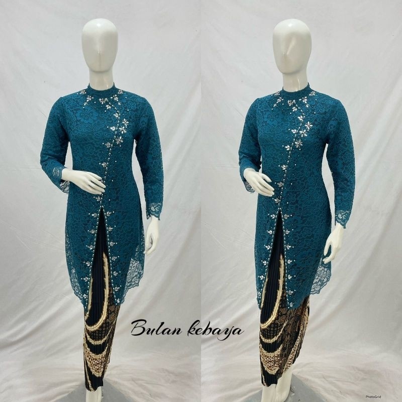 BAHAN PREMIUM / kebaya janggan di lengkapi full payet premium,bahan brukat premium nongliter