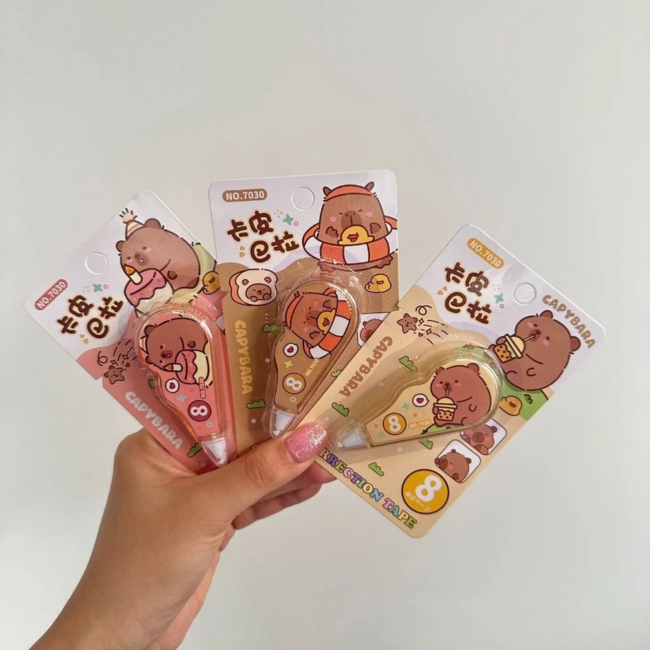 

Correction Tape Fancy 8m 7030 Capybara Penghapus Pulpen