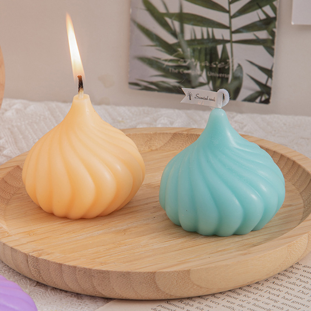 

Creative 3D Onion Head Candle Mold Aromatherapy Candle Silicone Mold Whirlwind Mousse Cake Mold DIY Gift Home Holiday Decoration