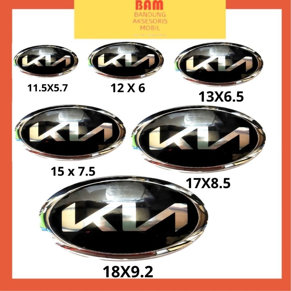 Emblem Logo Mobil  Kia Lux Hitam
