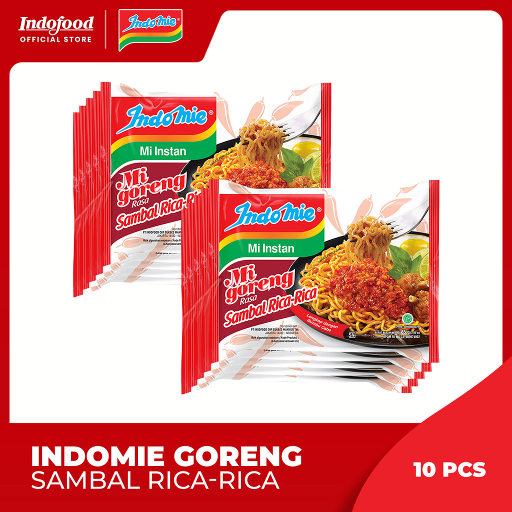 

10 PCS - Indomie Goreng Sambal Rica - Rica 85 Gr