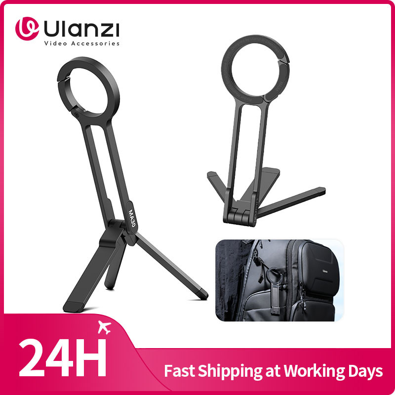 ​Ulanzi MA30 Carabiner-Mounted Phone Tripod for iPhone 15 14 13 12 Pro/Pro Max Dual-sided Magnet Tri