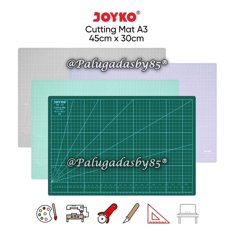 

(1 Biji) Cutting Mat JOYKO CM-A3 CM-A3CO 45 x 30 Cm / Cutting Mat Alas Potong Joyko CM-A3 45 x 30 Cm
